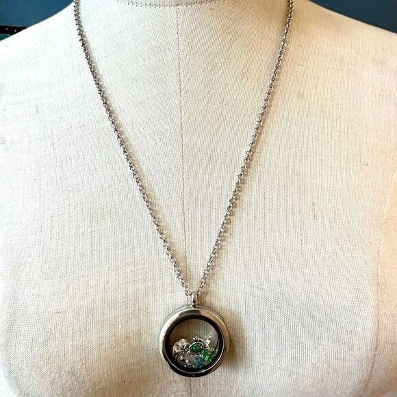 Ocean Floating Charm Locket necklace - Picture 2 of 8